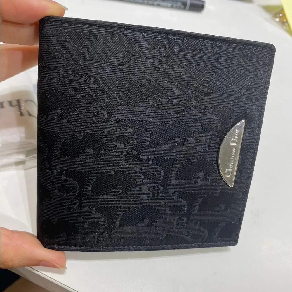 Dior black compact wallet unused item